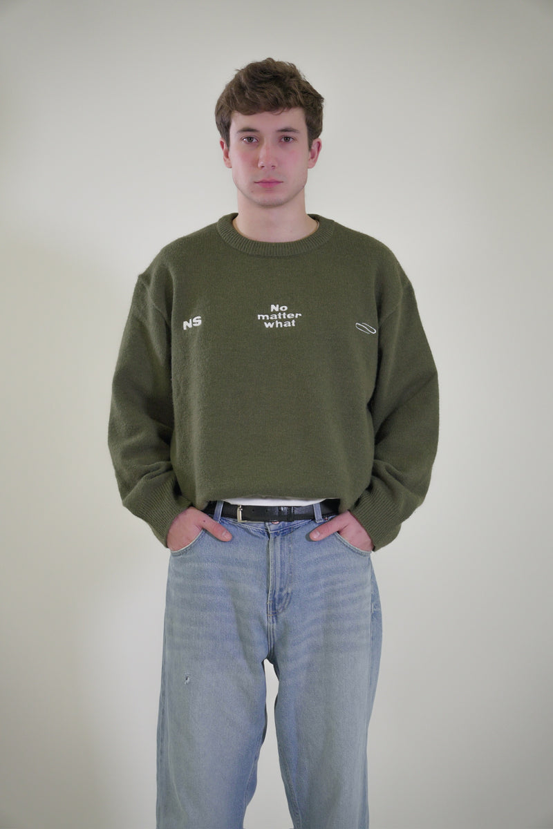 NO MATTER WHAT KNIT SWEATER