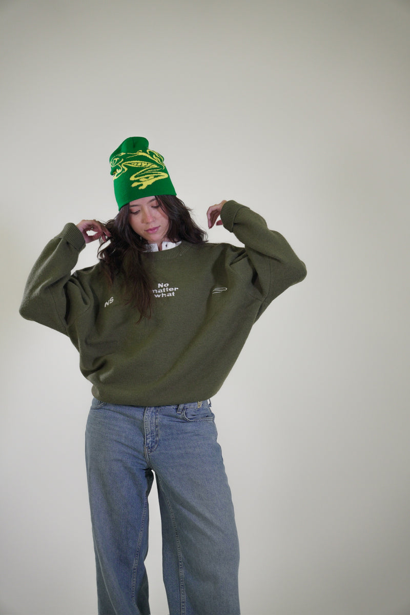 NO MATTER WHAT KNIT SWEATER